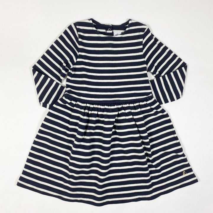 Petit Bateau blau gestreiftes Jersey-Kleid 8Y/128cm