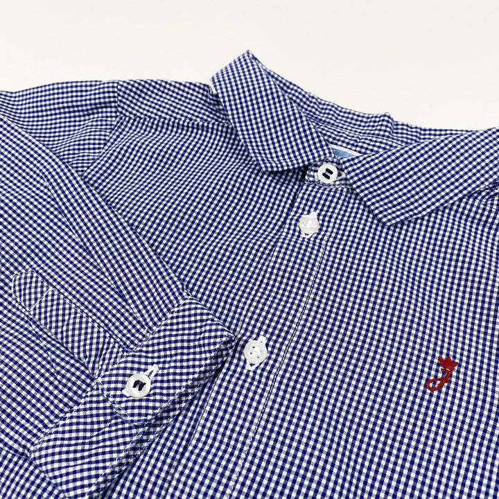 Jacadi blue checked shirt 36M/96cm