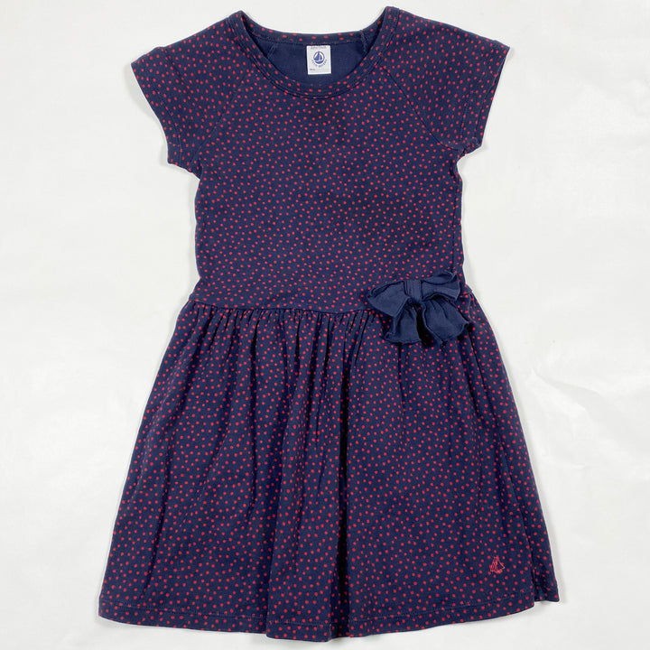 Petit Bateau navy polkadot jersey dress 6Y/116 1