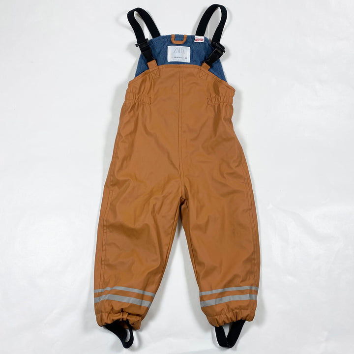 Zara camel fleece-lined rain trousers 18-24M/92 1