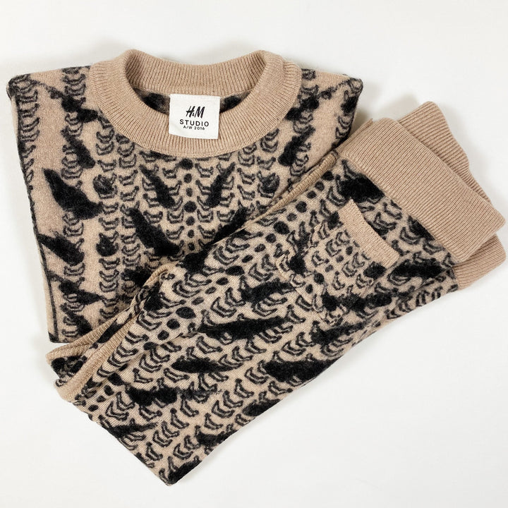 H&M Studio animal print wool cashmere set 2-4Y/98-104