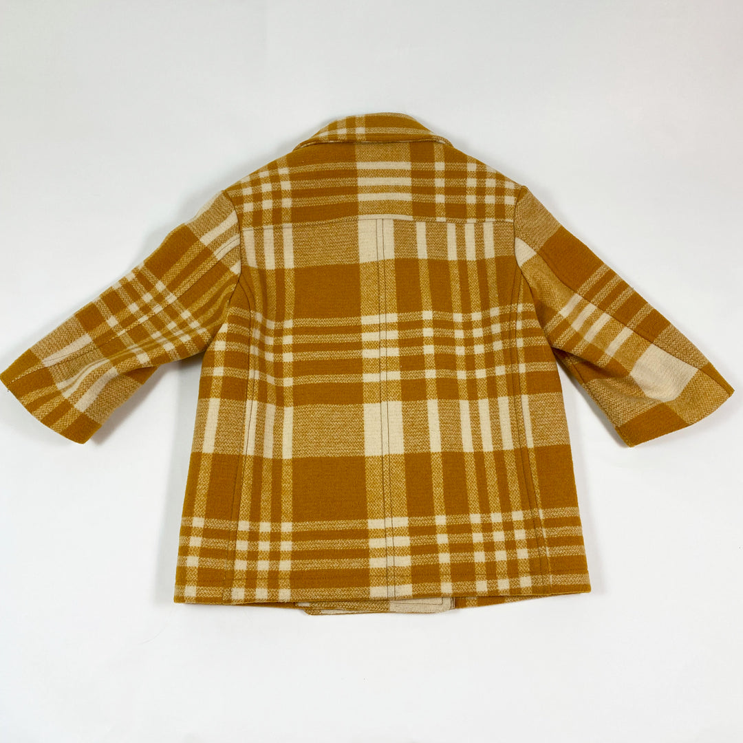 Arket mustard checked coat 98 3