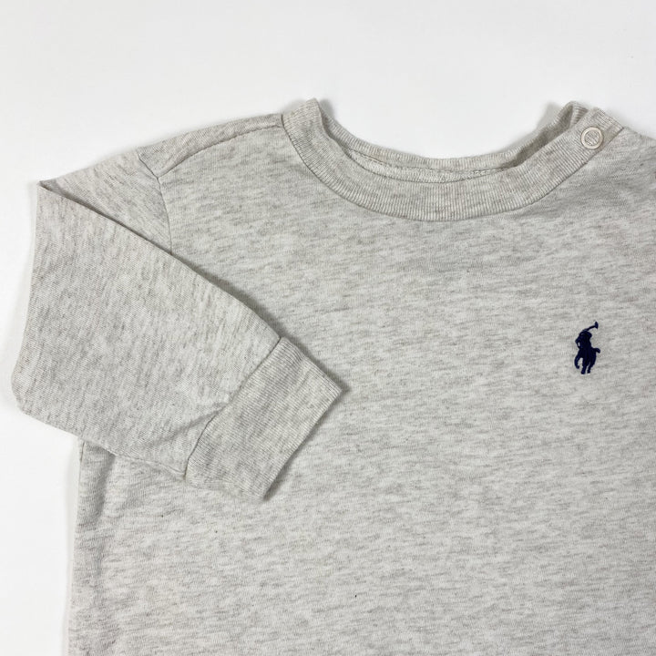 Ralph Lauren greige melange long-sleeved t-shirt 3M/60