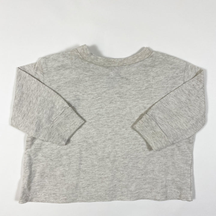 Ralph Lauren graues melangefarbenes Langarm-T-Shirt 3M/60