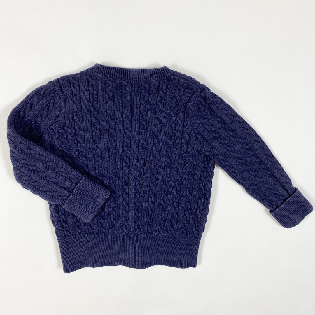 Ralph Lauren navy cable knit cardigan 9M