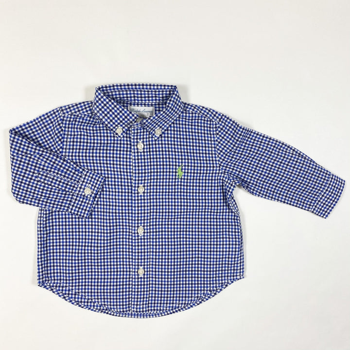 Ralph Lauren blau kariertes Hemd 6M