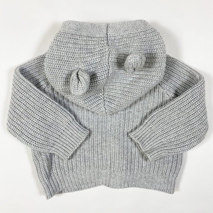Jamie Kay light grey knit hoodie 0-3M
