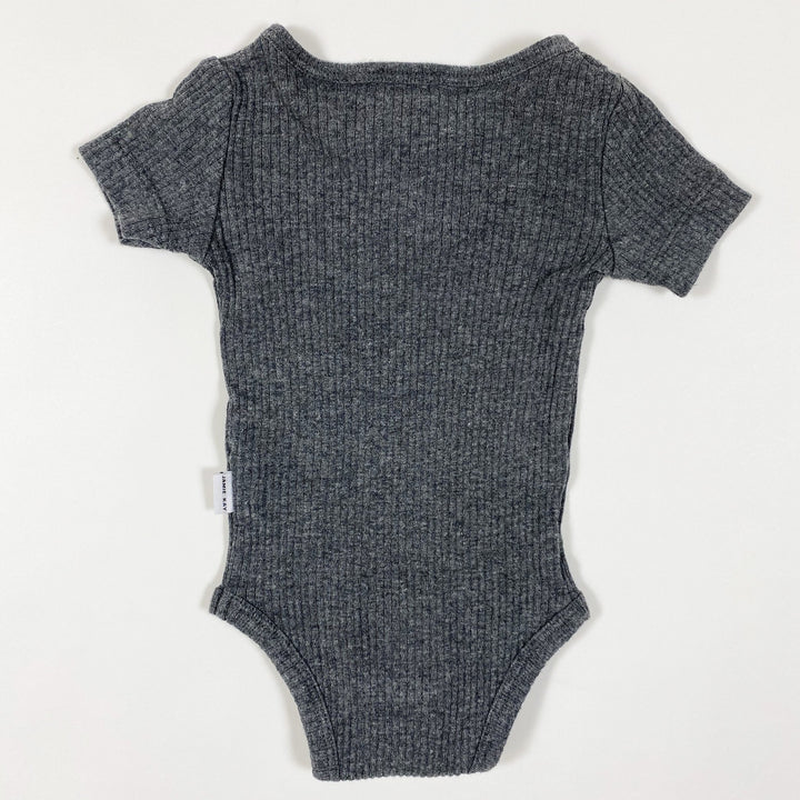 Jamie Kay grey rib short-sleeved body 0-3M