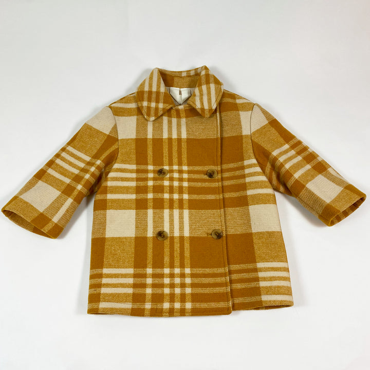 Arket mustard checked coat 98 1