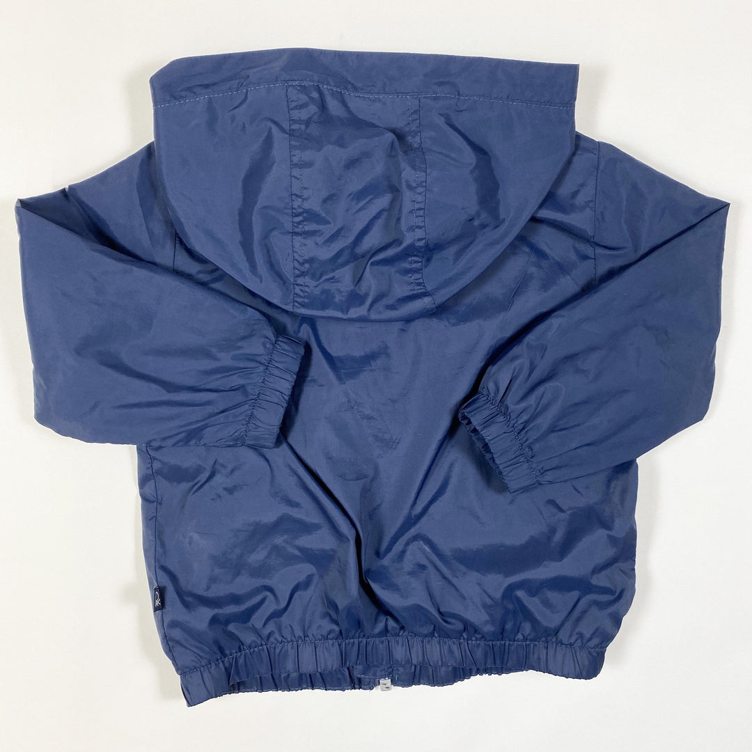 Benetton blaue Windjacke mit Kapuze und Baumwollfutter 86