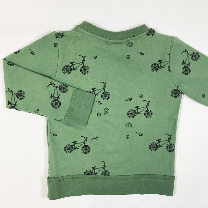 Knast by Krutter green bicycle print sweatshirt 6-7Y