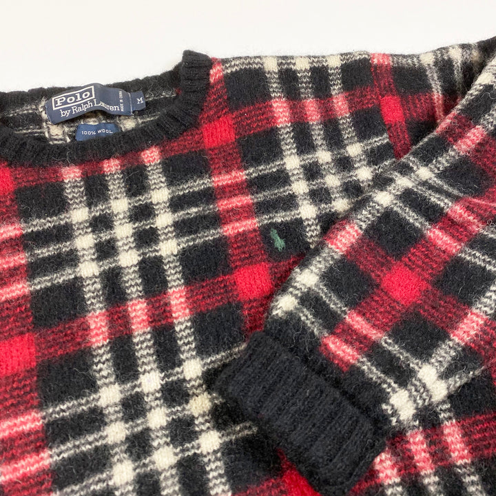 Ralph Lauren vintage tartan wool pullover M/ca10-12Y