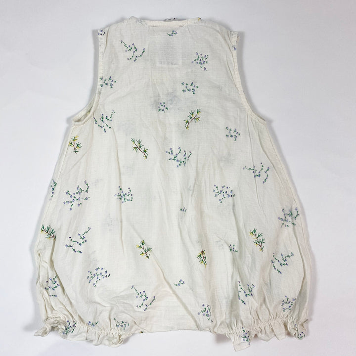 Cyrillus white floral print smocked jumpsuit 3M/60 3