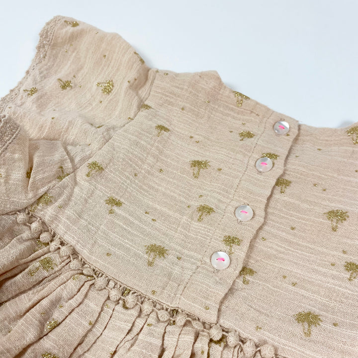 Louise Misha x Monoprix peach embroidered dress & bloomers set 6-9M 3