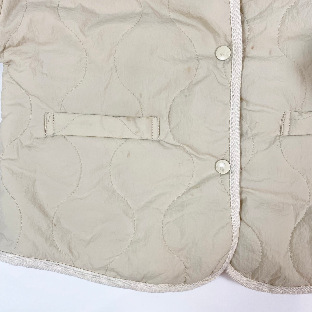 Zara ecru quilted jacket 3-4Y/104 3