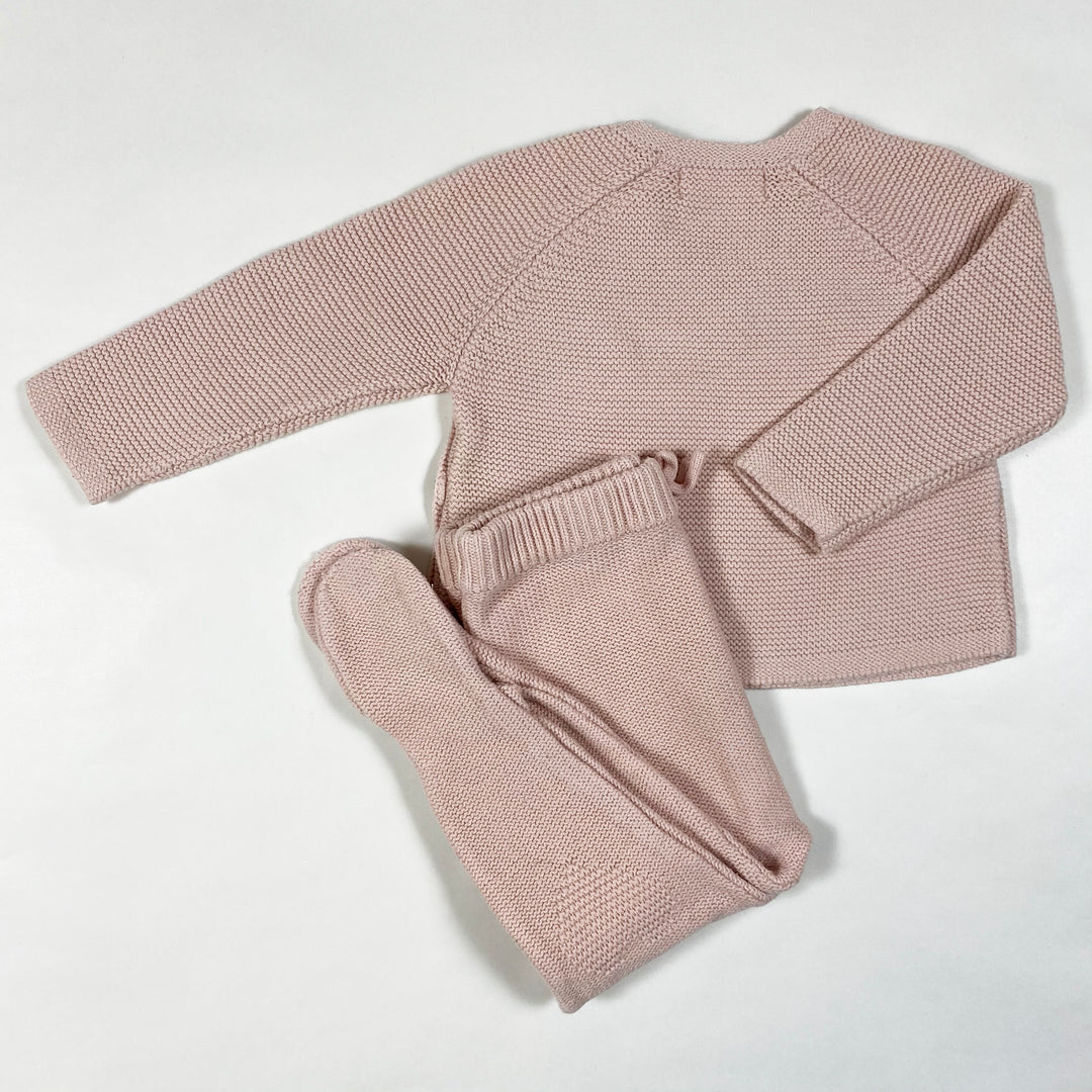 Zara soft pink cotton knit set 3-6M/68 3