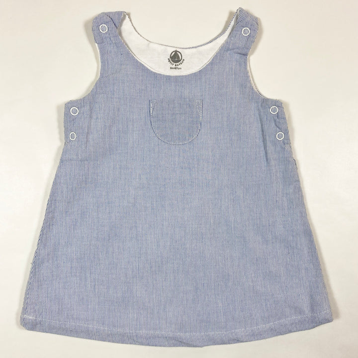 Petit Bateau fine blue stripe dress 6M/67 1