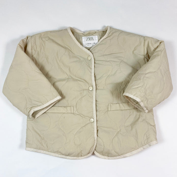 Zara ecru quilted jacket 3-4Y/104 1