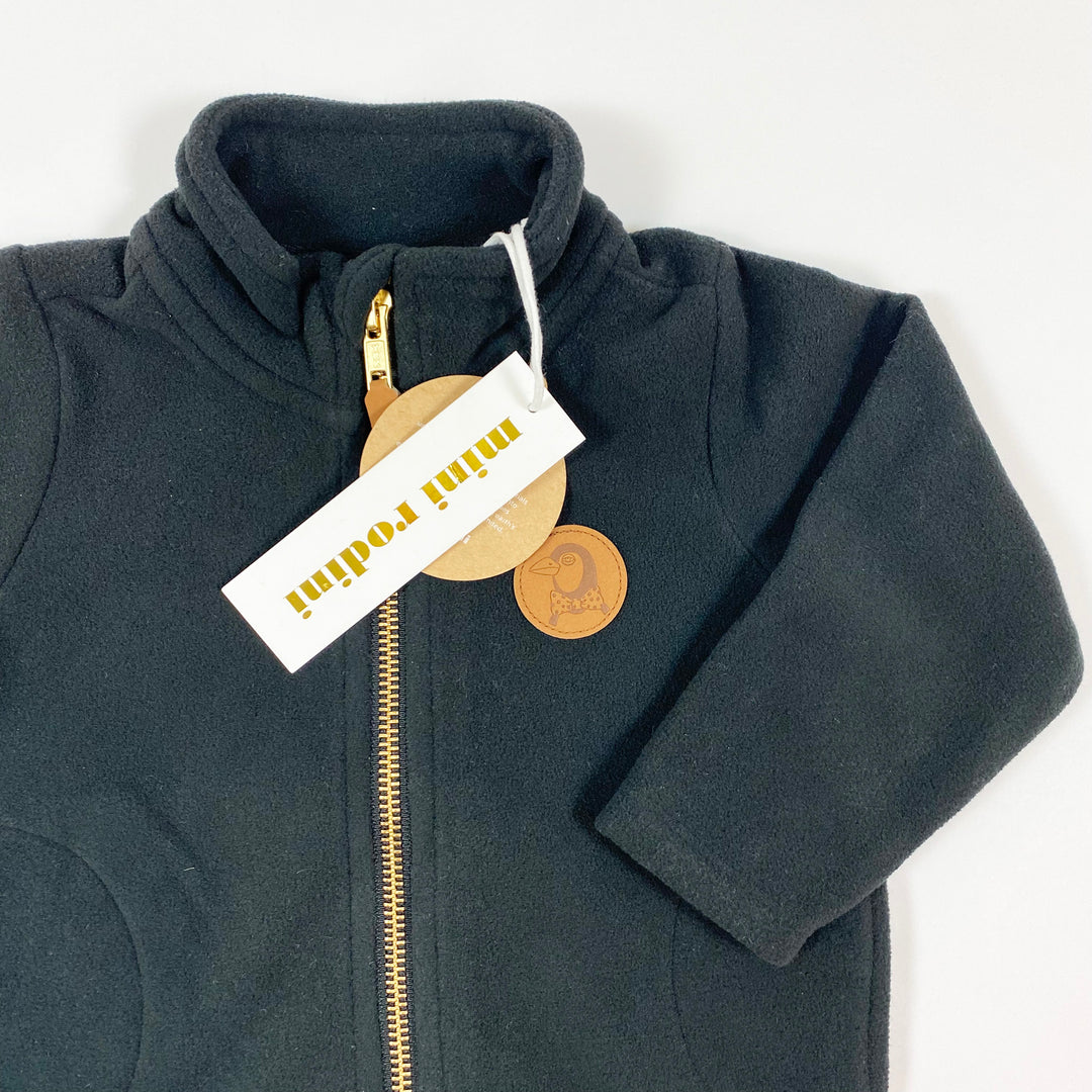 Mini Rodini black zip fleece jacket Second Season 68/74 2