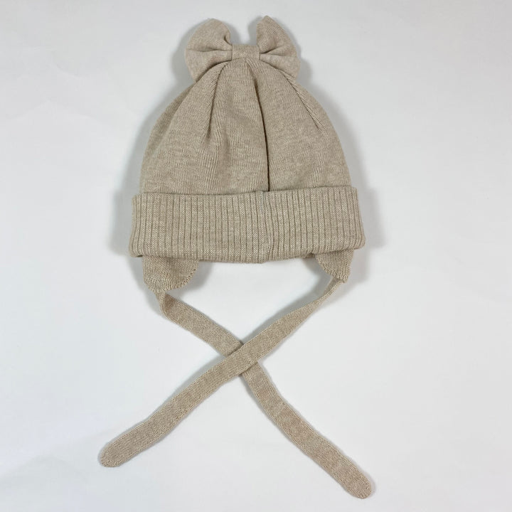 Papu beige organic wool hat 1-2Y 2