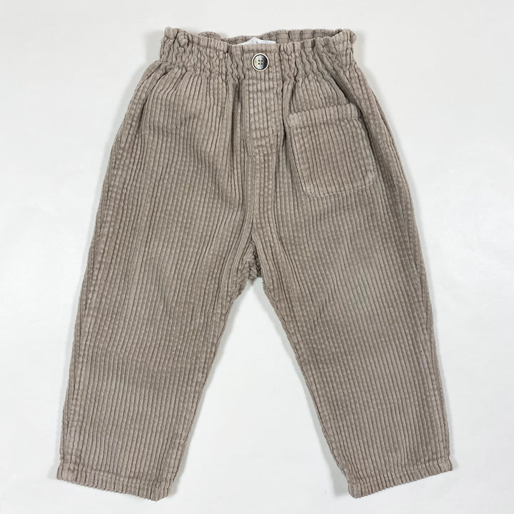 Zara greige corduroy trousers 9-12M/80 1