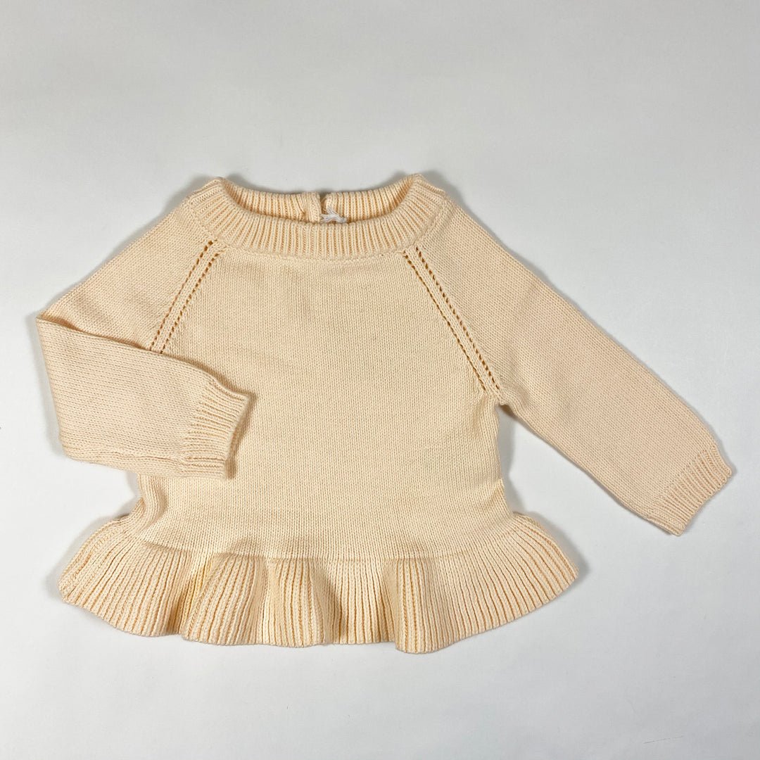 Jamie Kay peachy peplum detail jumper Second Season 3-6M