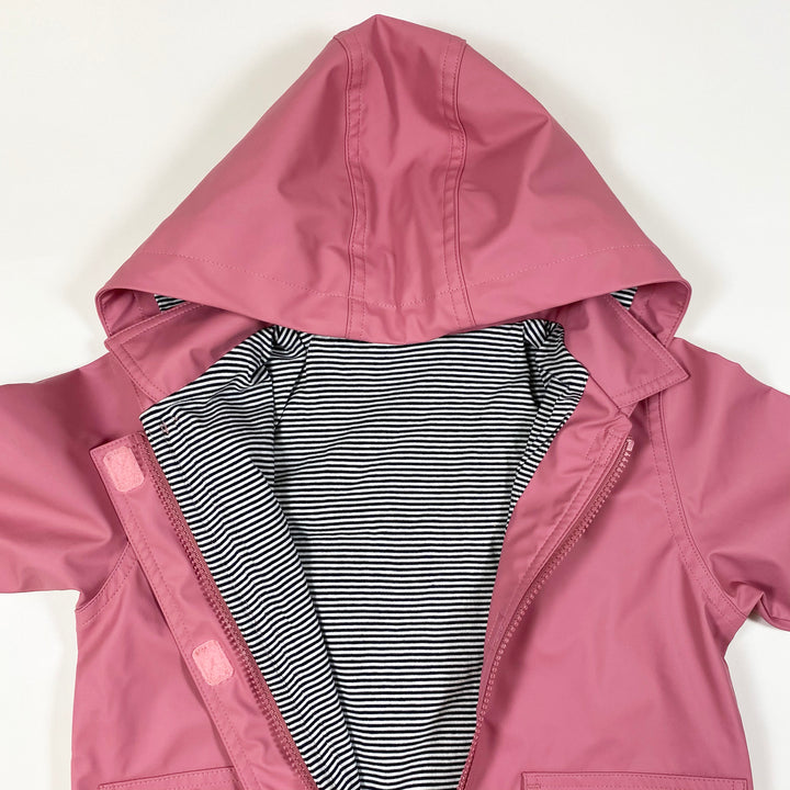 Petit Bateau vintage pink rain jacket with striped lining 3Y/95