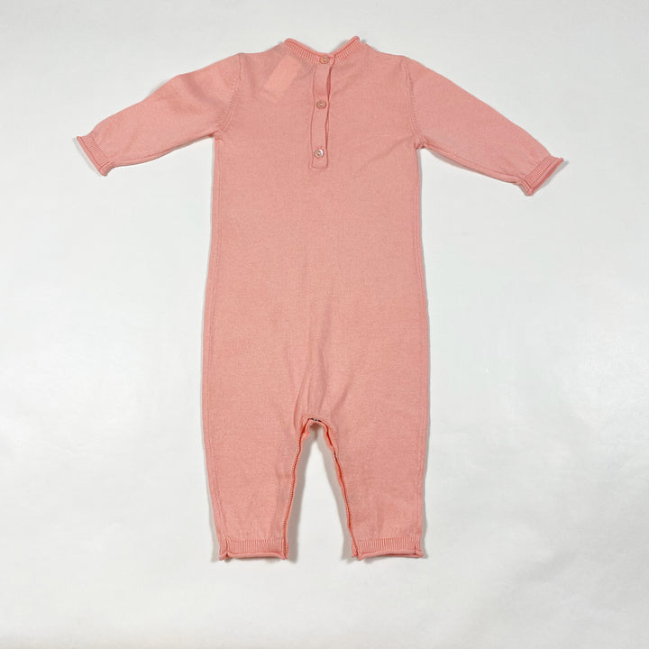 Bonpoint peach cherry pointelle onesie 1M 3