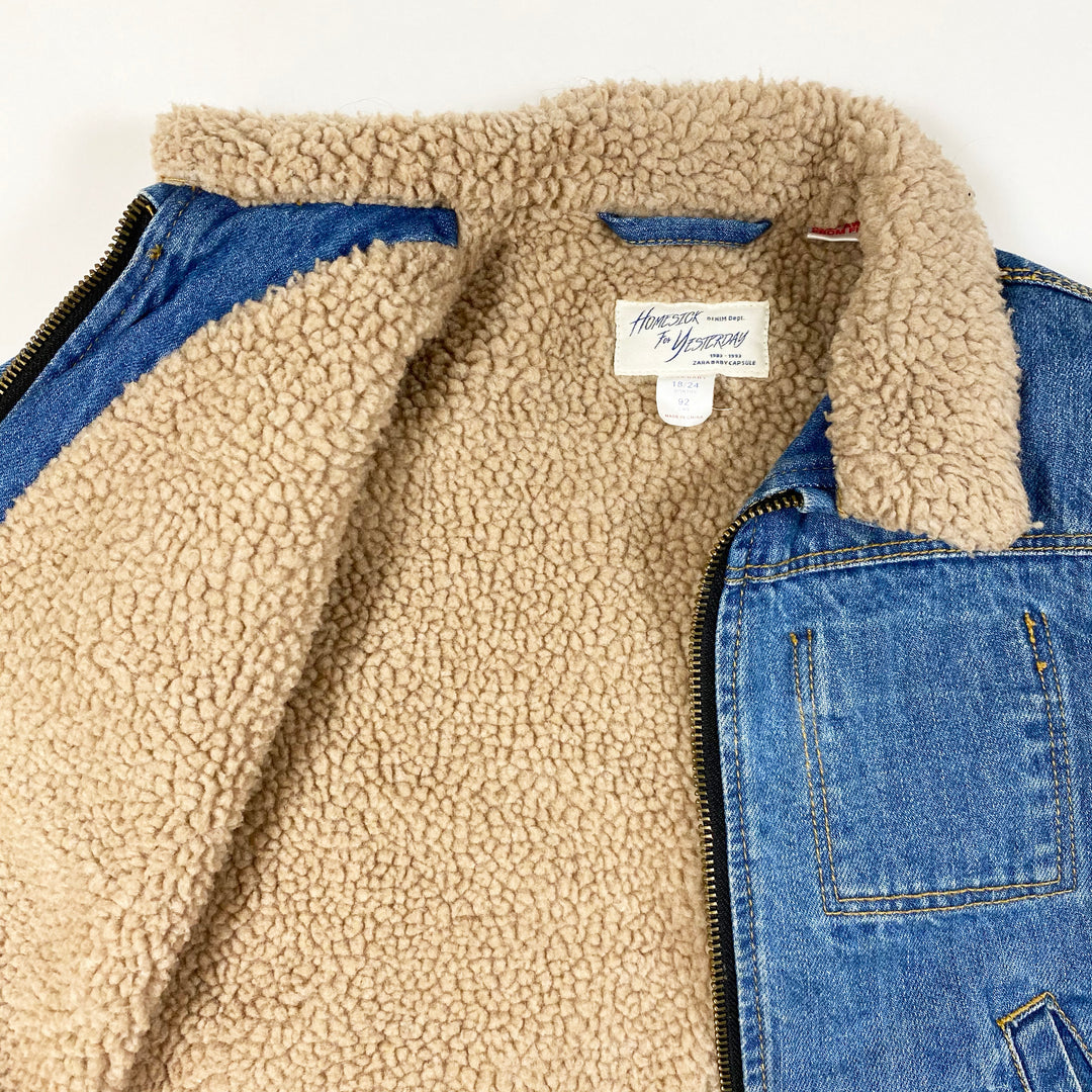 Zara Denim Sherpa Jacke 18-24M/92