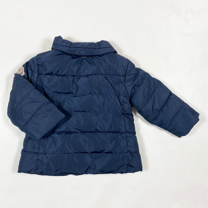 Moncler navy winter jacket with removable hood 12-18M/80 3