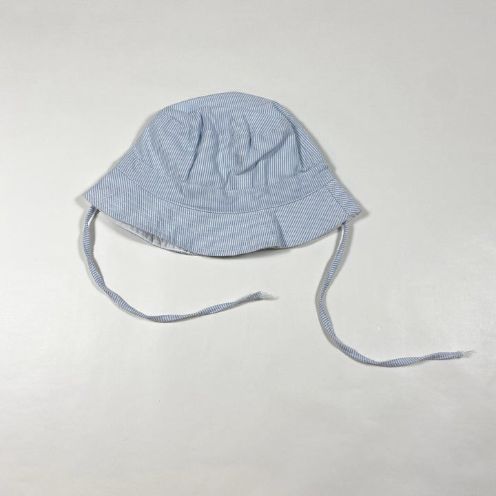 Thomas Brown pale blue striped sun hat 48cm 2