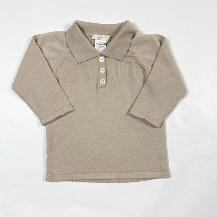 Ovale beige wool polo 18M 1