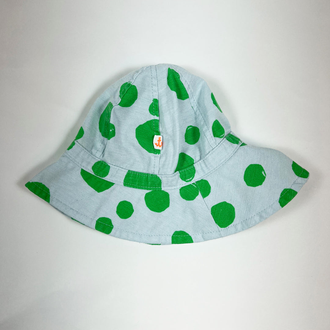 Noé & Zoë pale blue/ green dottted sun hat 0/3M 1