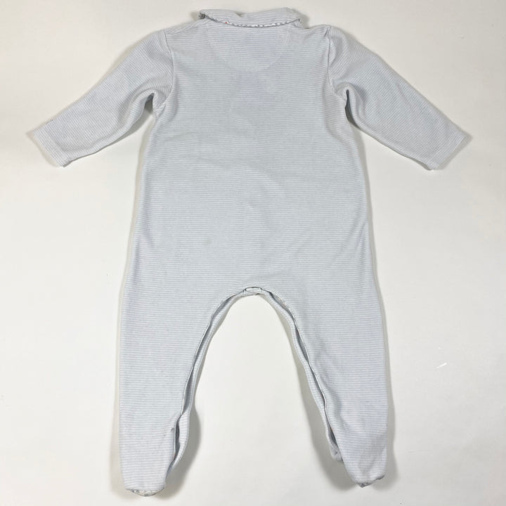 Petit Bateau baby blue velour pyjama 24M/86