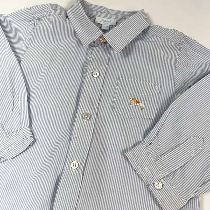 Jacadi navy striped horse shirt 18M 2