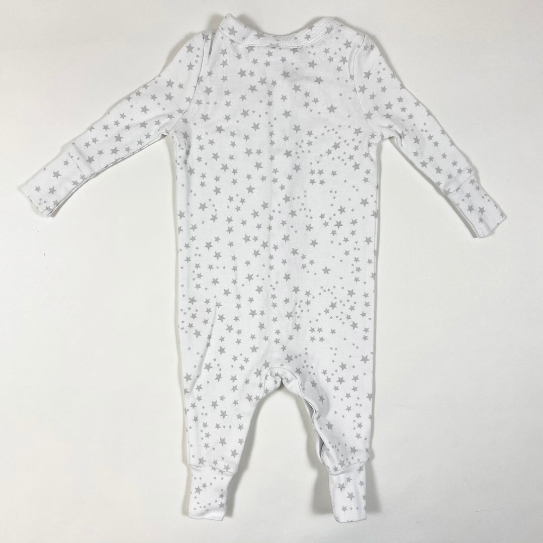 The Little White Company weiss-grau Sternendruck Pyjama 0-3M