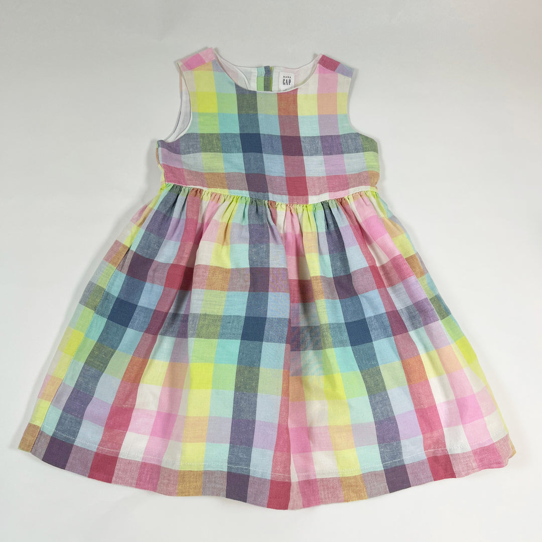 Gap multicolour checked summer dress 5Y 1