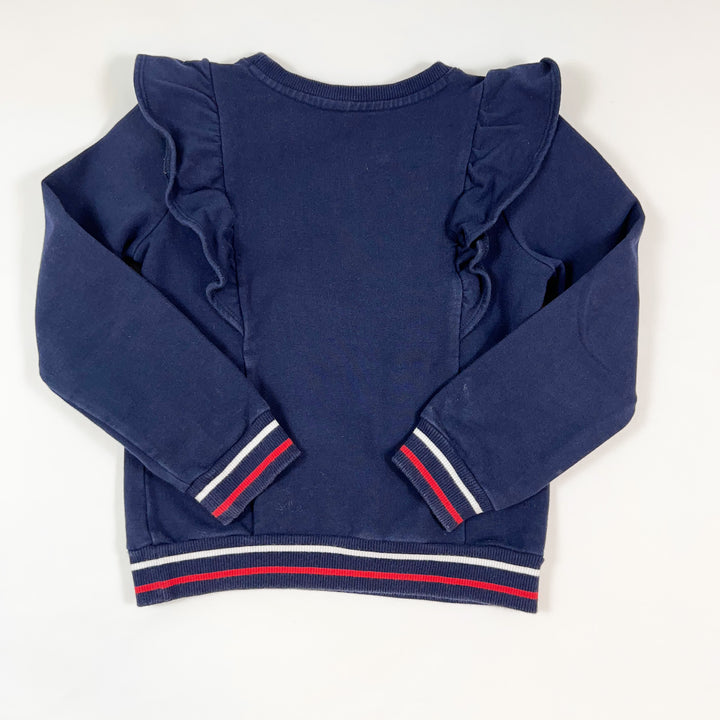 Janie and Jack navy sweatshirt with ruffles 6Y 2