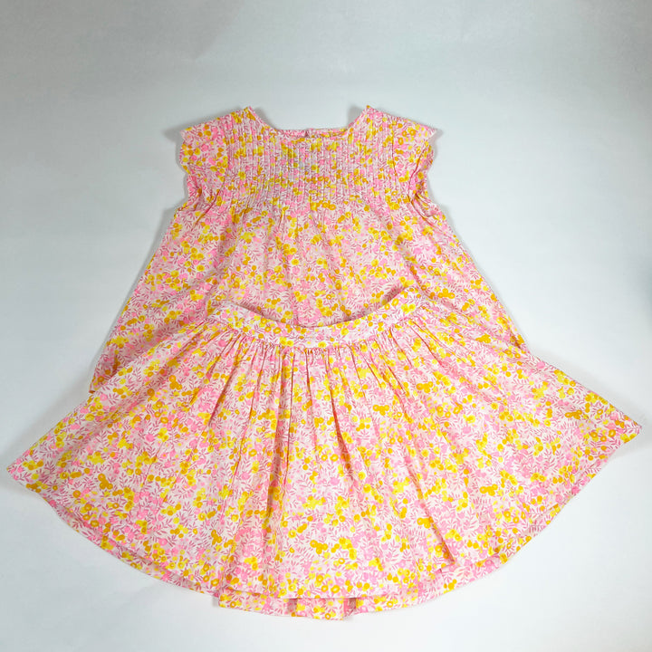 Jacadi yellow/pink top and skirt set  4A/104 2