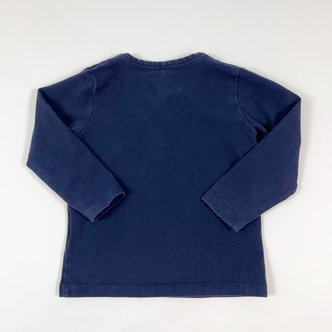 Mini Rodini navy longsleeve 68/74 2