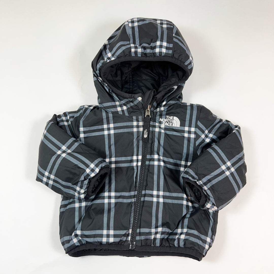 The North Face black/checked reversible down jacket with hood 80cm 2