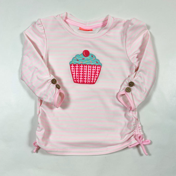 Sunuva pink striped cupcake rushguard 1-2Y 1