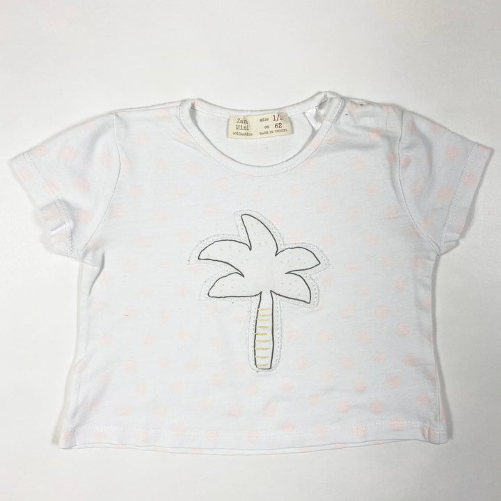 Zara rosa gepunktetes Palme T-shirt 1-3M/62