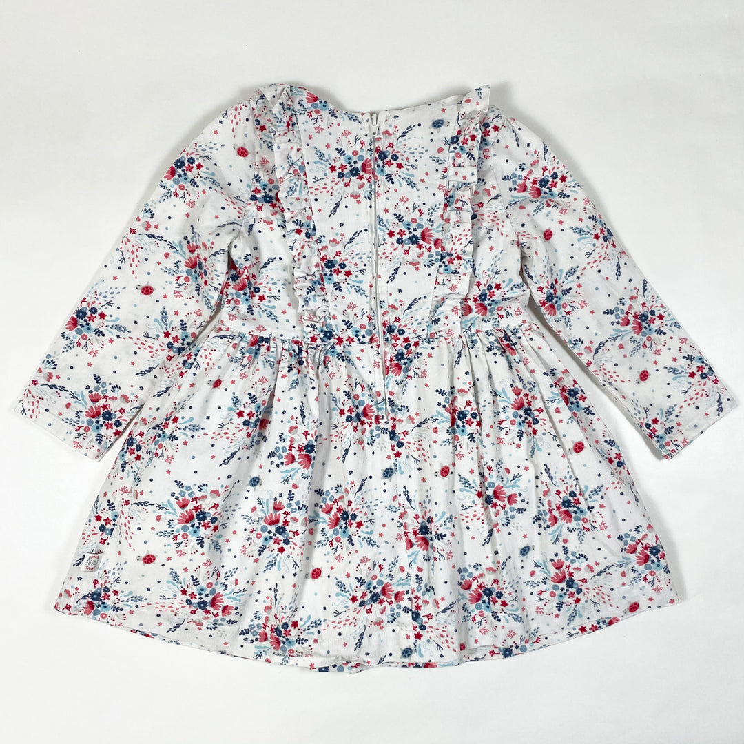 Sergent Major white floral long-sleeved corduroy dress 3Y/98 3