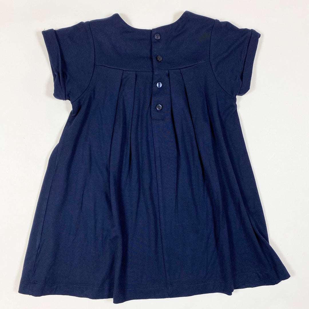 Jacadi marineblaues Jersey-Kleid mit kurzen Ärmeln 23M/86cm