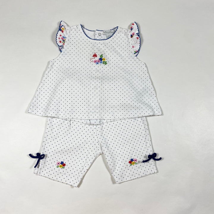 Kissy Kissy white blue floral pyjama 6-9M 1