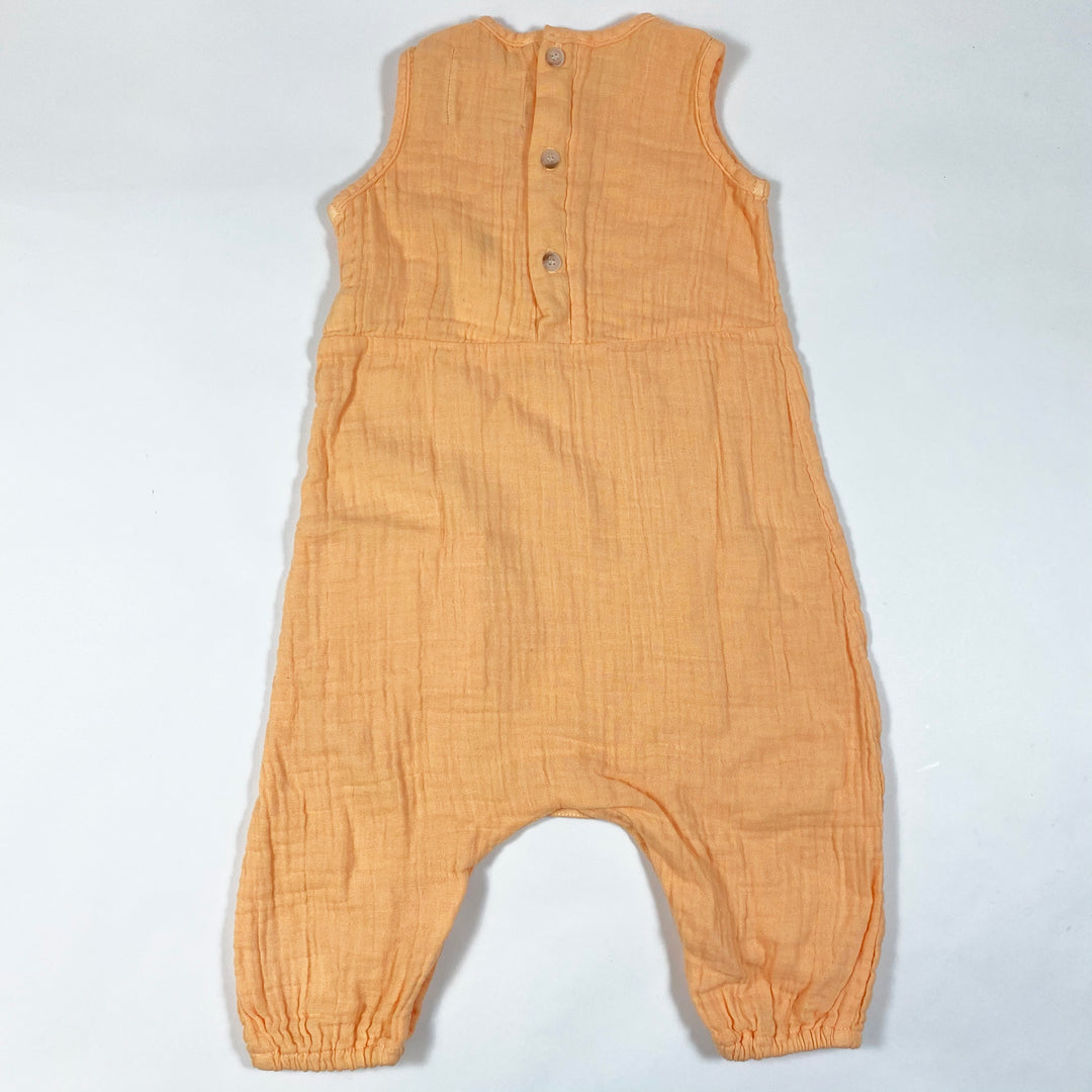 Boy + Girl orangefarbener Musselin-Strampler Finn Cantaloupe Second Season 18-24M