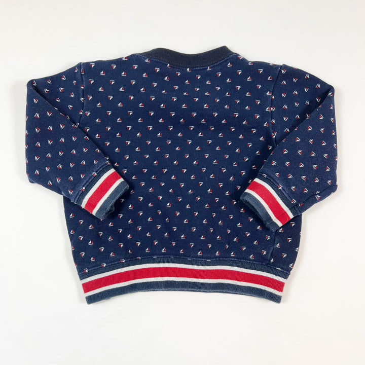 Petit Bateau navy sailboat sweatshirt 18M/81 2