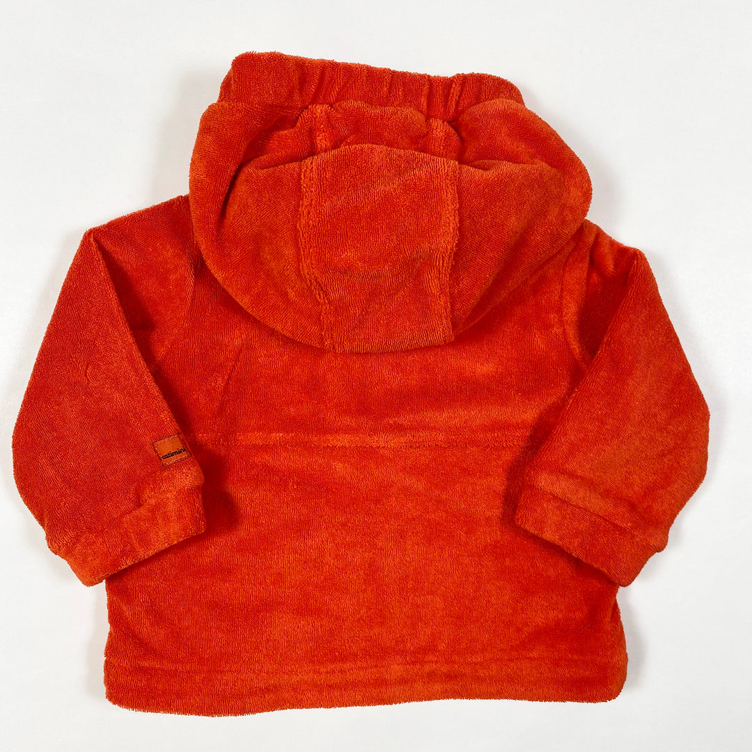 Catimini orange velour hoodie 3M 3