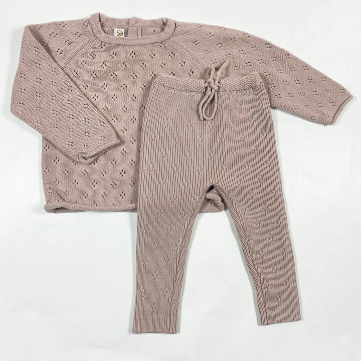 Ponponia soft purple knit set 1-2Y 1